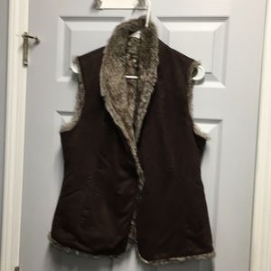 Faux suede vest